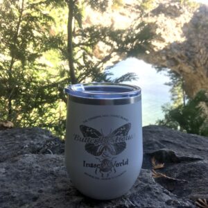 Butterfly House & Insect World Travel Stemless Wine Glass w/lid