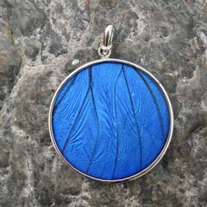 Blue Morpho Butterfly Pendant