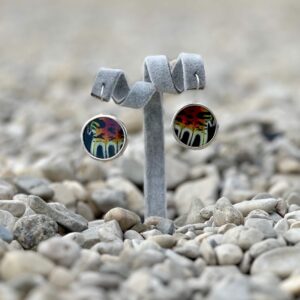 Madagascan Sunset Moth Overlay Earrings